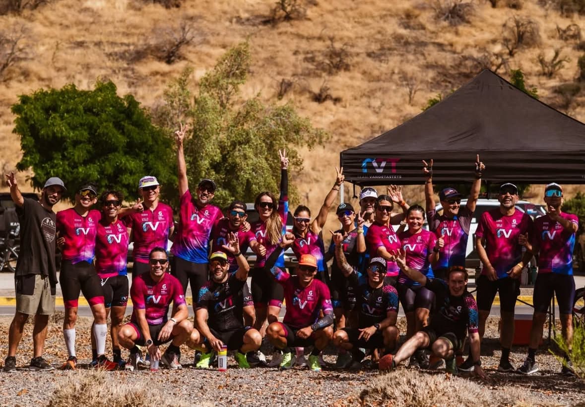 Triathlete in action